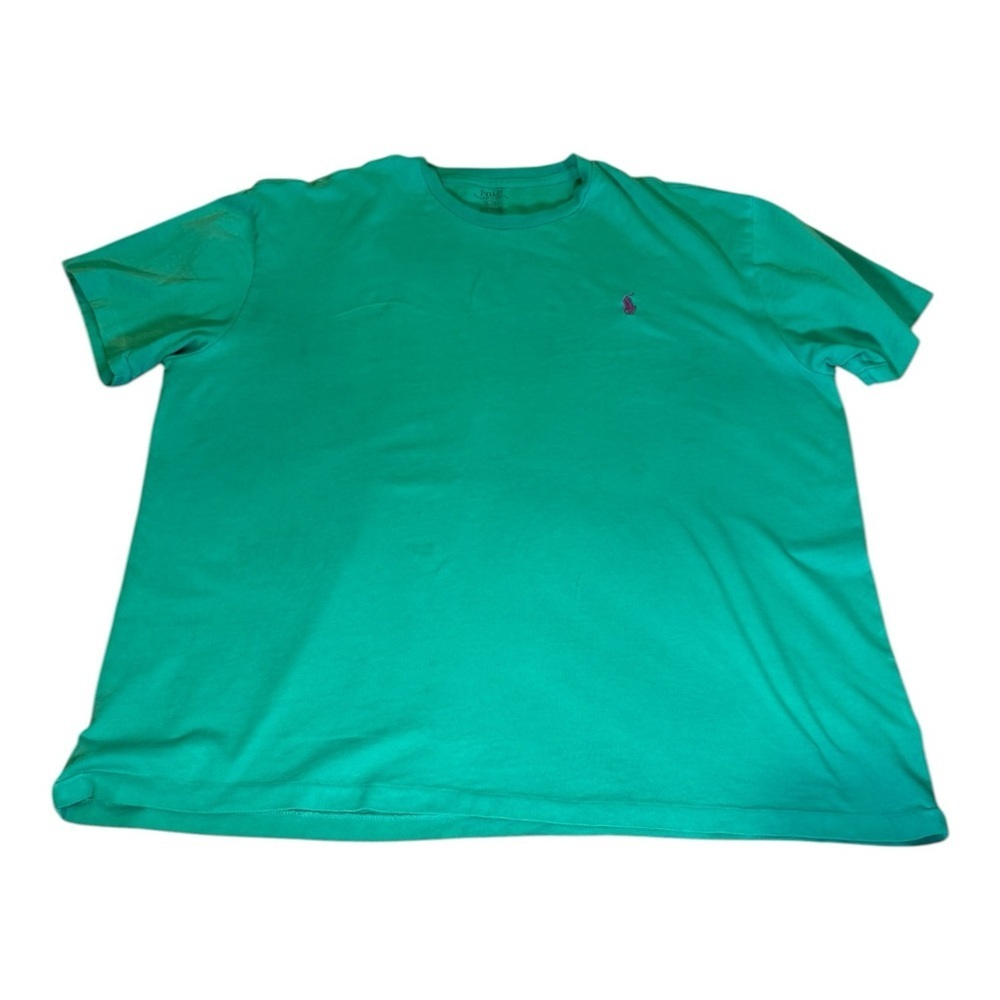 Polo Ralph Lauren Lot of 2 Large Blue Plaid Short Sleeve and Teal T shirt - Picture 4 of 16